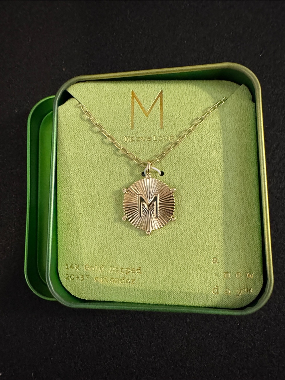 Target Gold 'M' Medallion Necklace